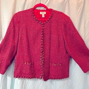 Multi color Talbots tweed jacket. Fully lined, like new condition